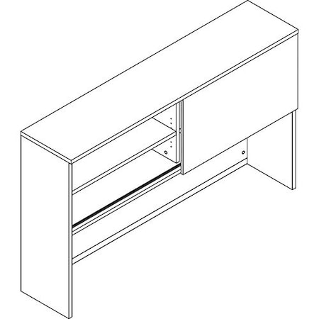 Groupe Lacasse Hutch, Laminate Sliding Door, 72inWx16inDx44inH, Sahara LASM1SC724416PR